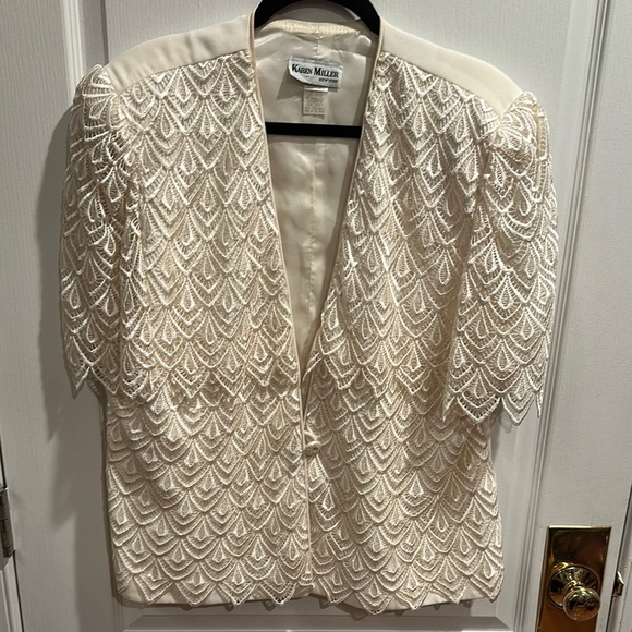 Karen Millen Jackets & Blazers - Karen Miller Cream Lace Jacket